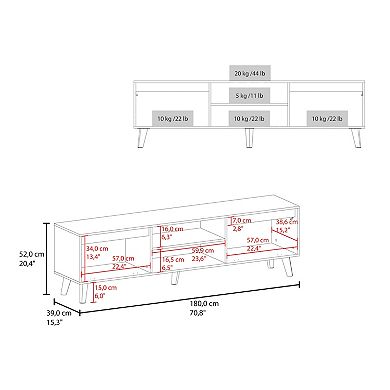 Elaine TV Stand, 2 Doors, 2 Shelves