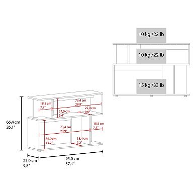 DEPOT E-SHOP Grinnell Sidetable, 2 Shelves