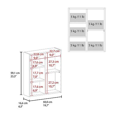 DEPOT E-SHOP Piney Medicine Cabinet, 1 Door, 5 Shelves, 1 Mirror