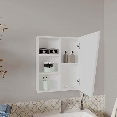 DEPOT E-SHOP Piney Medicine Cabinet, 1 Door, 5 Shelves, 1 Mirror