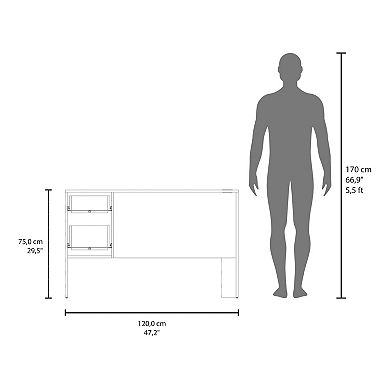 DEPOT E-SHOP Lyons Desk, 2 Drawers