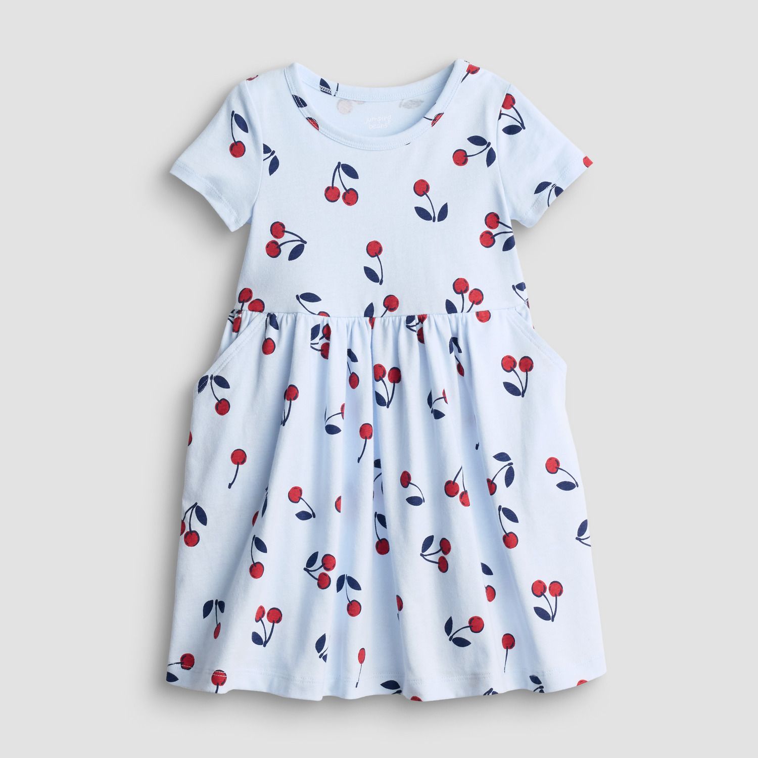 Платье Jumping Beans® Short Sleeve Jersey для девочек, цвет: Синий вишнёвый — фото 1