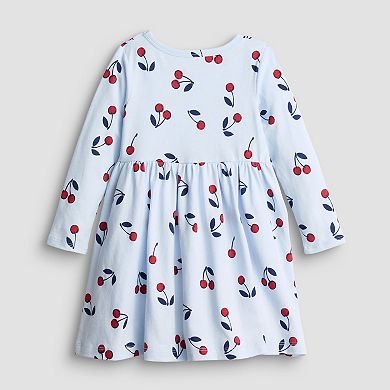 Girls 4-12 Jumping Beans® Printed Long Sleeve Jersey Dress