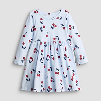 Girls 4-12 Jumping Beans® Printed Long Sleeve Jersey Dress