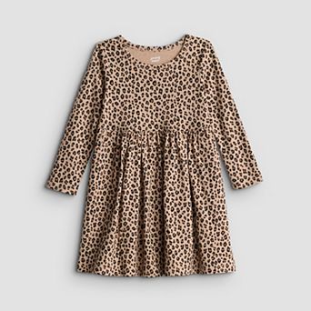 Girls 4-12 Jumping Beans® Printed Long Sleeve Jersey Dress