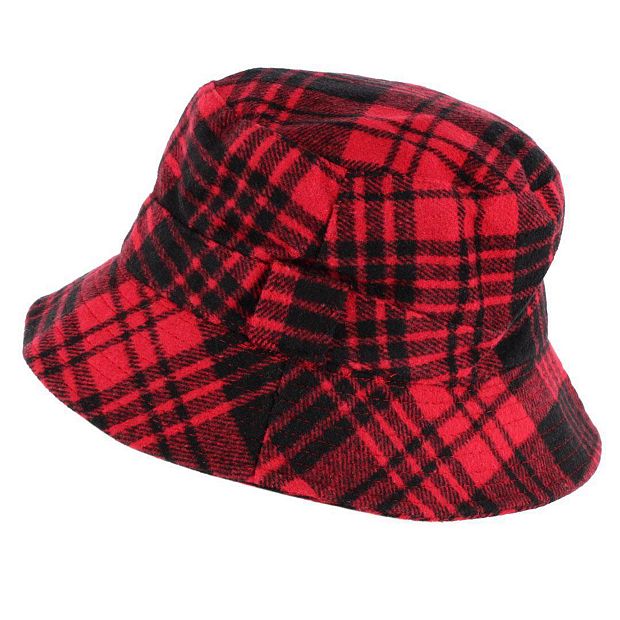 San Diego Hat Company Unisex Brushed Buffalo Plaid Bucket Hat