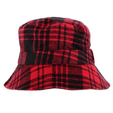 San Diego Hat Company Unisex Brushed Buffalo Plaid Bucket Hat