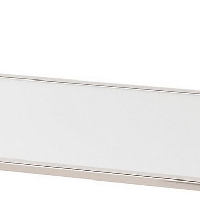 HomeRoots 43" Silver Mirrored And Metal Rectangular Mirrored Coffee Table