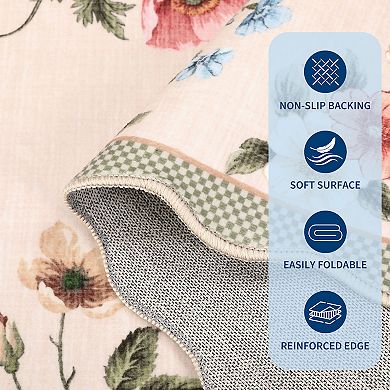 Living Room Rugs Area Rug for Bedroom Soft Washable Scalloped Rug