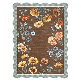 Living Room Rugs Area Rug for Bedroom Soft Washable Scalloped Rug
