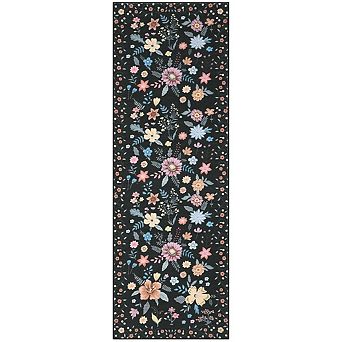 Area Rug Washable Rugs Boho Floral Area Rug Low Pile Kitchen Rug