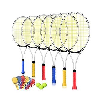 6 pc Adult Tennis Racket Set with Balls