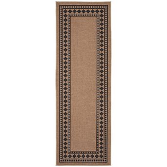 Jute Indoor Outdoor Rug Easy Clean Modern Border Area Rug Low Pile Non-Slip Farmhouse Solid Floor