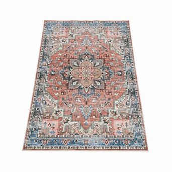 Washable Area Rug for Living Room Modern Abstract Non Slip Bedroom Rugs Large Non Slip Floor Cover