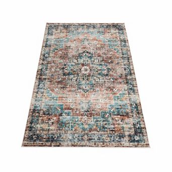 Washable Area Rug for Living Room Modern Abstract Non Slip Bedroom Rugs Large Non Slip Floor Cover