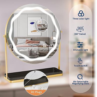 ANIXOL LED Vanity Mirror with 10X Magnifier