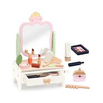 Wooden Vanity Pretend Makeup Playset