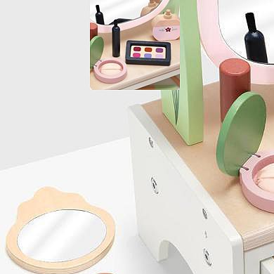 Wooden Vanity Pretend Makeup Playset