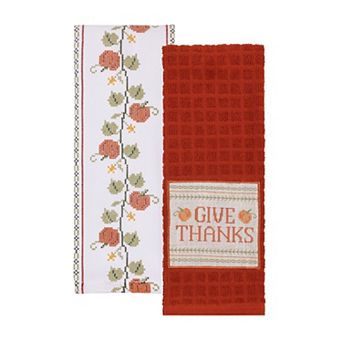 Celebrate Together™ Fall 2 pc Give Thanks Kitchen Towel Set