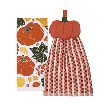 Celebrate Together™ Fall 2 pc Pumpkin Tie Top Kitchen Towel Set
