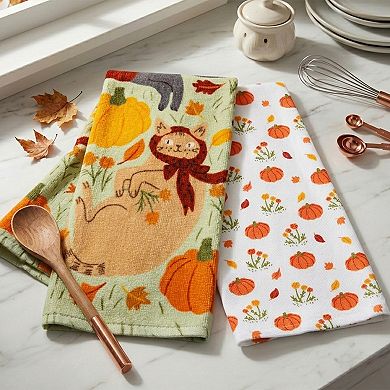 Celebrate Together™ Fall 2-Piece Cats Kitchen Towel Set