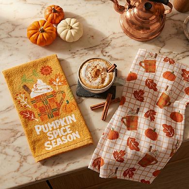 Celebrate Together™ Fall 2-Piece Pumpkin Spice Kitchen Towel Set
