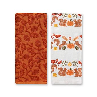 Celebrate Together™ Fall 2 pc Leaf Carve Kitchen Towel Set
