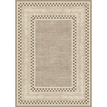 Checkered Area Rug, No Slip Washable Rug, Modern Bedroom Rug Under Bed Ultra Carpet, Low-Pile Rugs