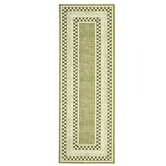 Checkered Area Rug, No Slip Washable Rug, Modern Bedroom Rug Under Bed Ultra Carpet, Low-Pile Rugs