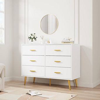 Dresser With 6 Drawers for Bedroom Storage Drawers Chest of Drawers