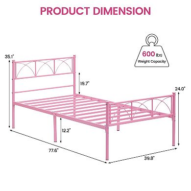Twin Bed Frame with Headboard