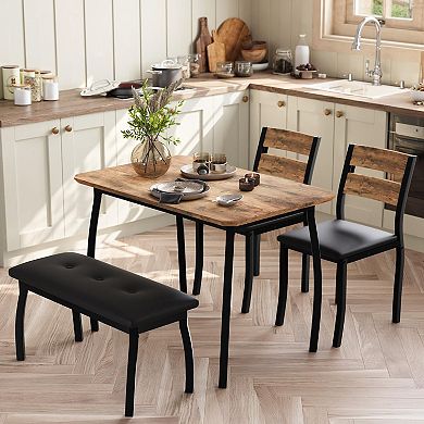ANIXOL 4-Piece Dining Table Set with Bench