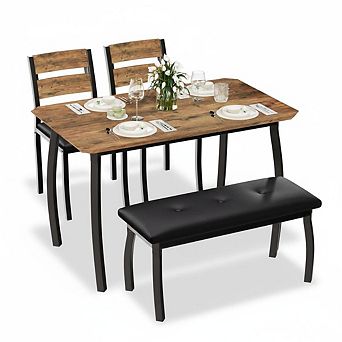 ANIXOL 4 pc Dining Table Set with Bench