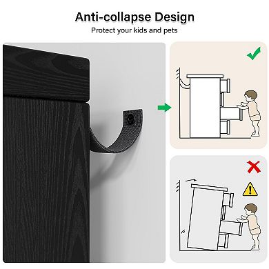 6 Drawer Dresser with Vintage Pattern Design, Modern Chest Dresser