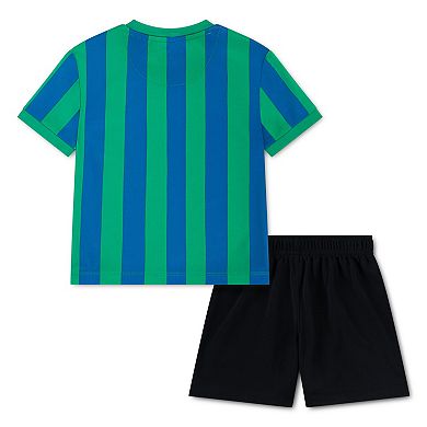 Boys 4-7 Nike Striped Soccer Short Sleeve T-Shirt & Athletic Shorts 2-Piece Set