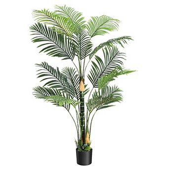 1 Pack Artificial Palm Tree, Artificial Plants with Basic Planter