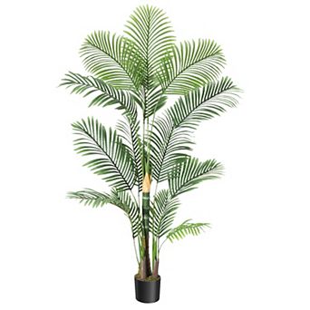 1 Pack Artificial Palm Tree, Artificial Plants with Basic Planter