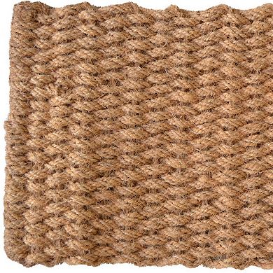 HomeRoots 24" X 36" Brown Coir Weave Outdoor Door Mat