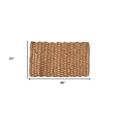 HomeRoots 24" X 36" Brown Coir Weave Outdoor Door Mat