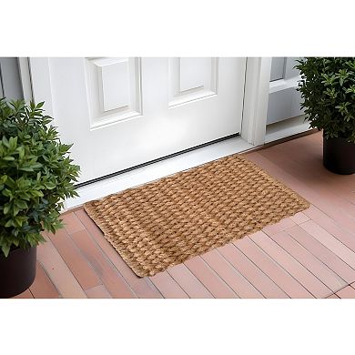 HomeRoots 24" X 36" Brown Coir Weave Outdoor Door Mat