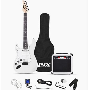LyxPro 39" Lefty Electric Guitar Kit Full Size, Amp, Picks, Strap, Tuner, Cable & Case Black