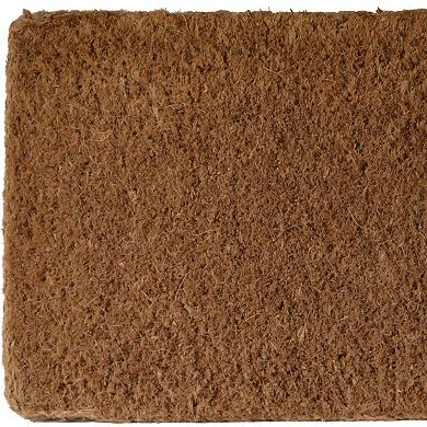 HomeRoots 30" X 48" Brown Coir Outdoor Door Mat