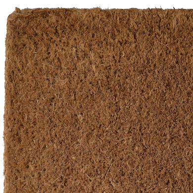 HomeRoots 30" X 48" Brown Coir Outdoor Door Mat