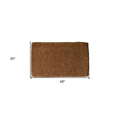 HomeRoots 30" X 48" Brown Coir Outdoor Door Mat