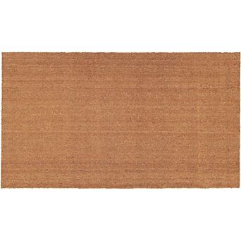 HomeRoots 17" X 29" Natural Coir Outdoor Door Mat
