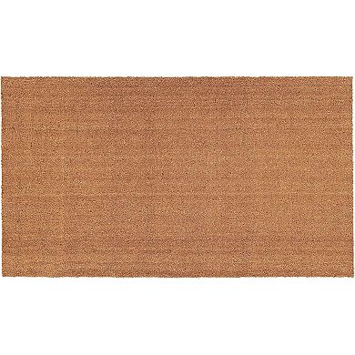 HomeRoots 17" X 29" Natural Coir Outdoor Door Mat