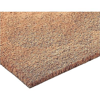 HomeRoots 17" X 29" Natural Coir Outdoor Door Mat