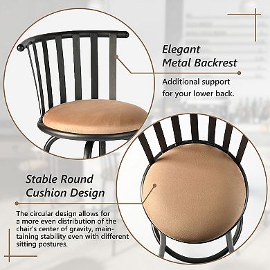 Homy Casa Bar Stools Set of 3 with Cushioned Seats, 24” / 29” Counter Height