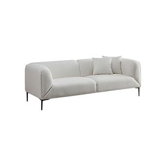 Deep 3-Seater Velvet-Upholstered Elegant Sofa