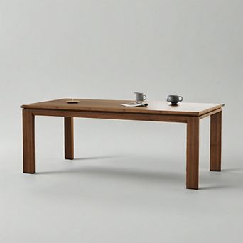 Mid Century Modern Solid Wood Dining Table For 4-6 People